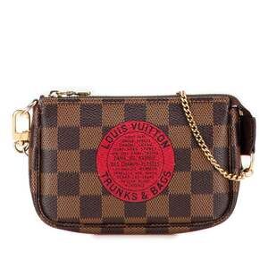 LOUIS VUITTON Brown Damier Leather Pochette Pouch
